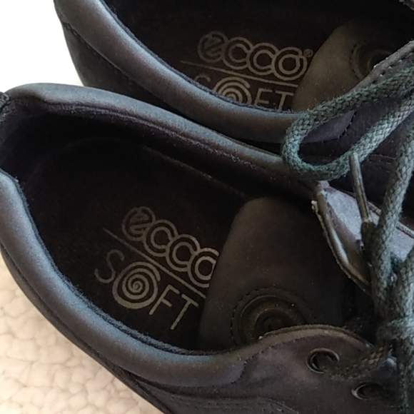 π ECCO Soft Lace-Up Sneakers β Navy β Women 7.5 - Picture 2 of 8